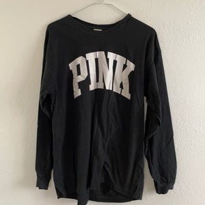 VS Pink long sleeve tee sz large black